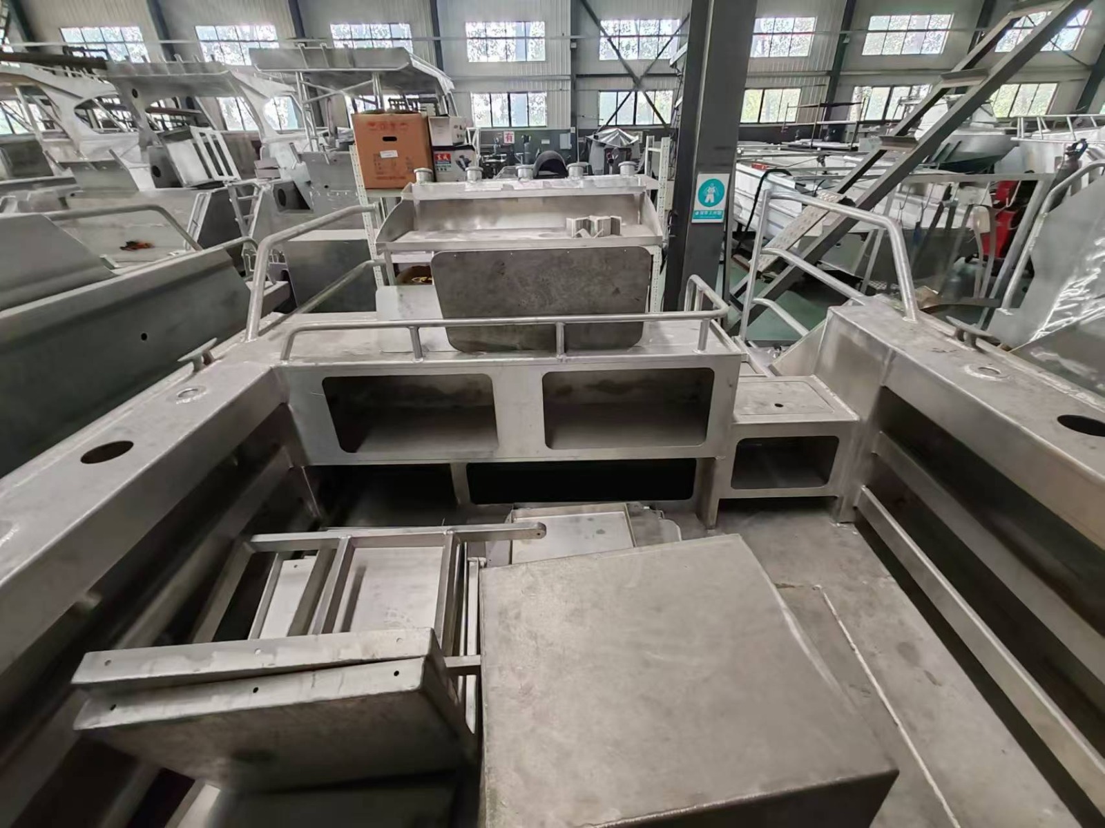 AOMAS boat fitout preparation in the workshop